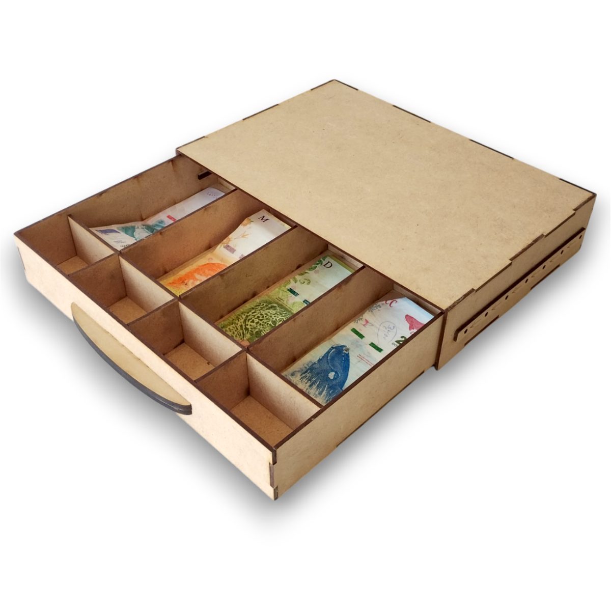 Caja para dinero Gaveta Registradora 4 Divisores