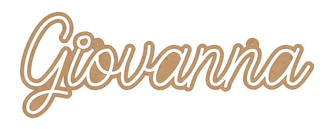 Nombre con guias Neon Personalizado - Giovanna