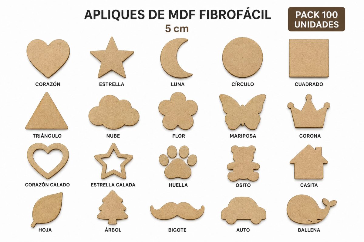 Pack de apliques formitas x100 und - 5cm